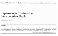 Laparoscopic Treatment of Vesicouterine Fistula